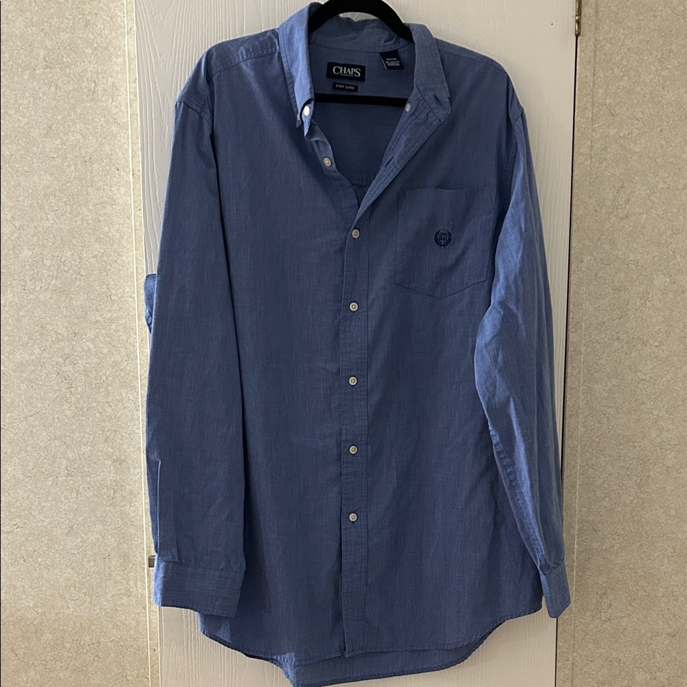 CHAPS Men's Blue Shirt, size XLT